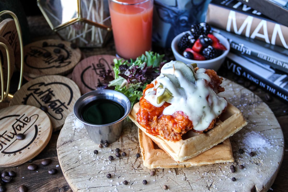 Nashville hot chicken and waffles